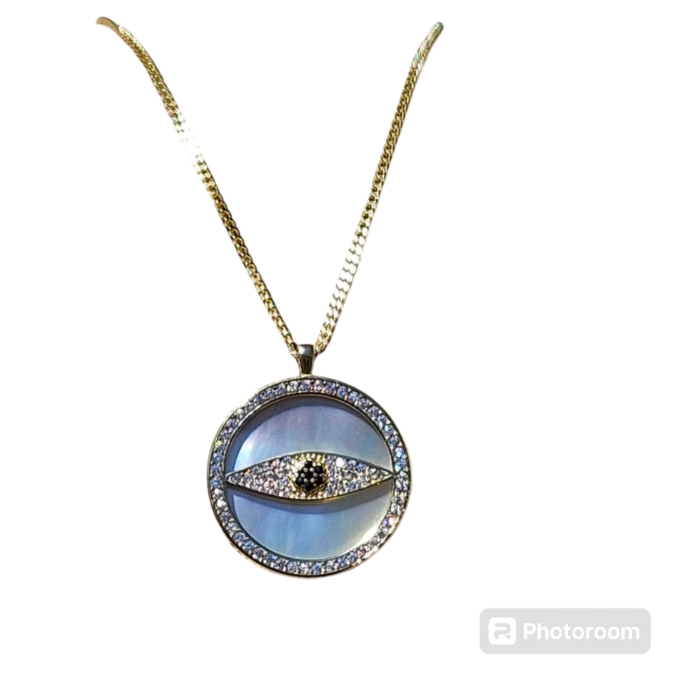 Charlotte and Lexi Evil Eye Sterling Silver Necklace
